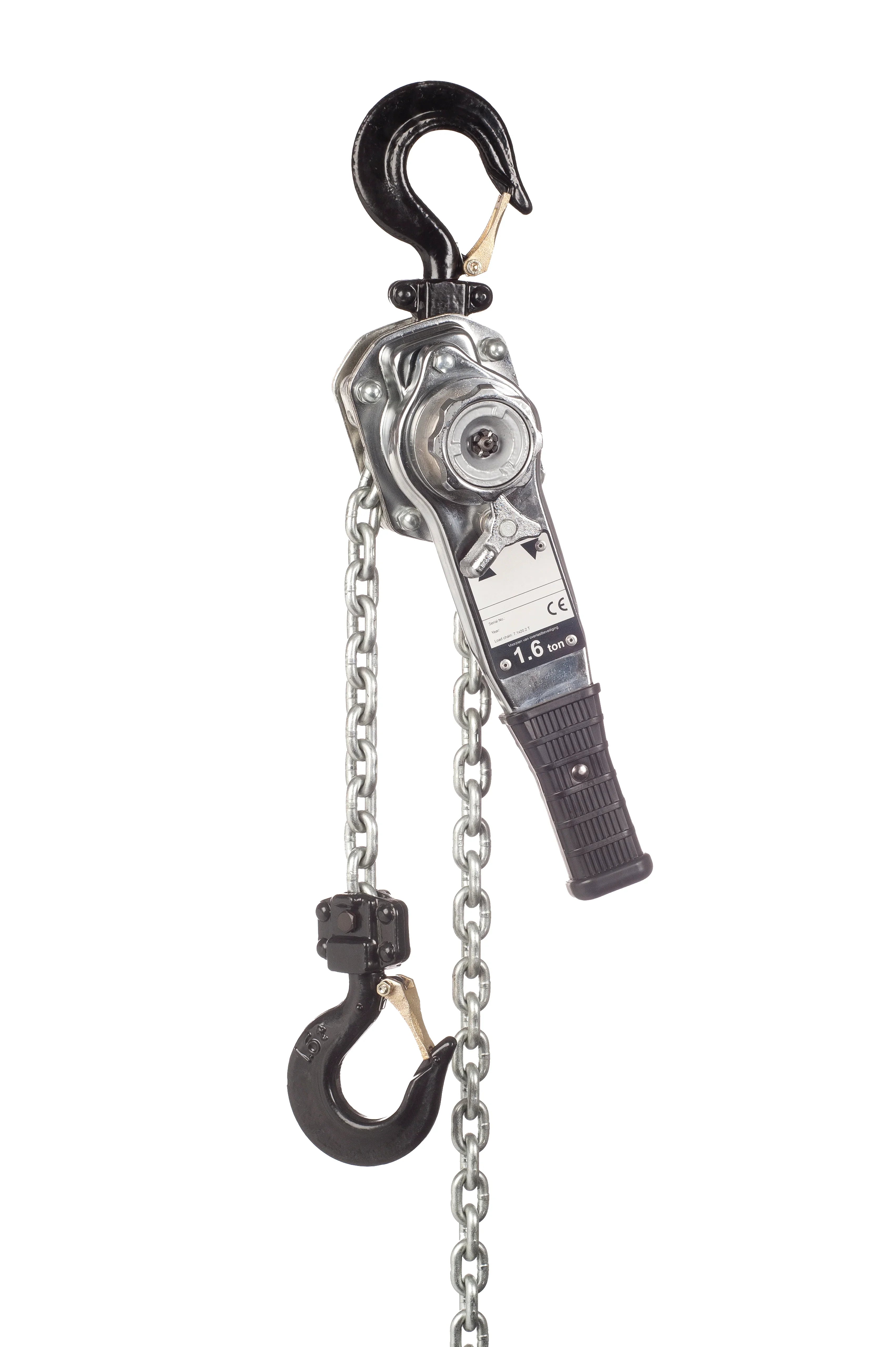 Hebelzug mit 1,6 Tonnen Tragkraft, Kette und zwei Haken für Hebetechnik, Industrie