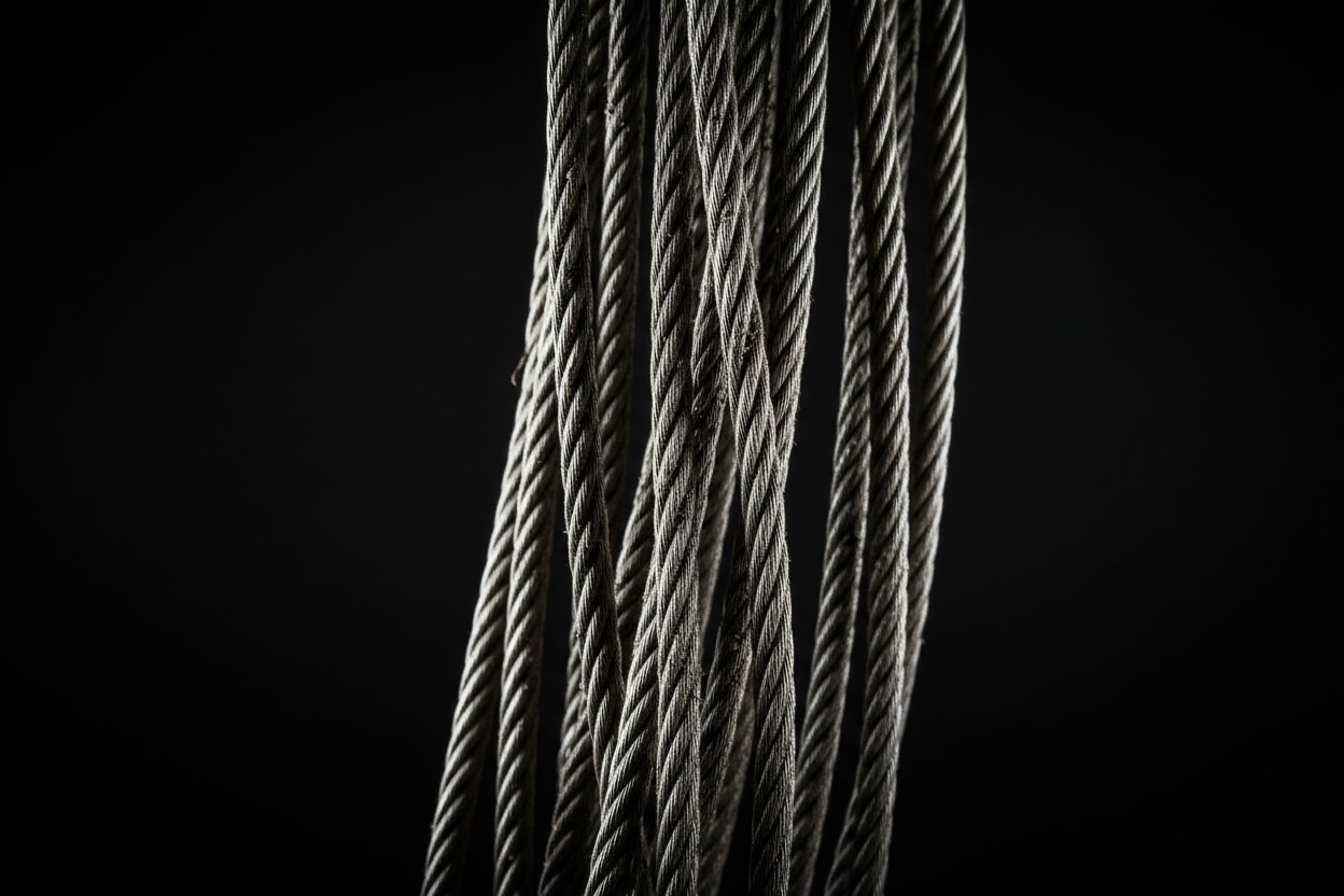 Stahlseile Detailfoto